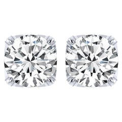 Harakh GIA Certified F/VS2 1.25 Carat Diamond Studs in 18 Karat White Gold