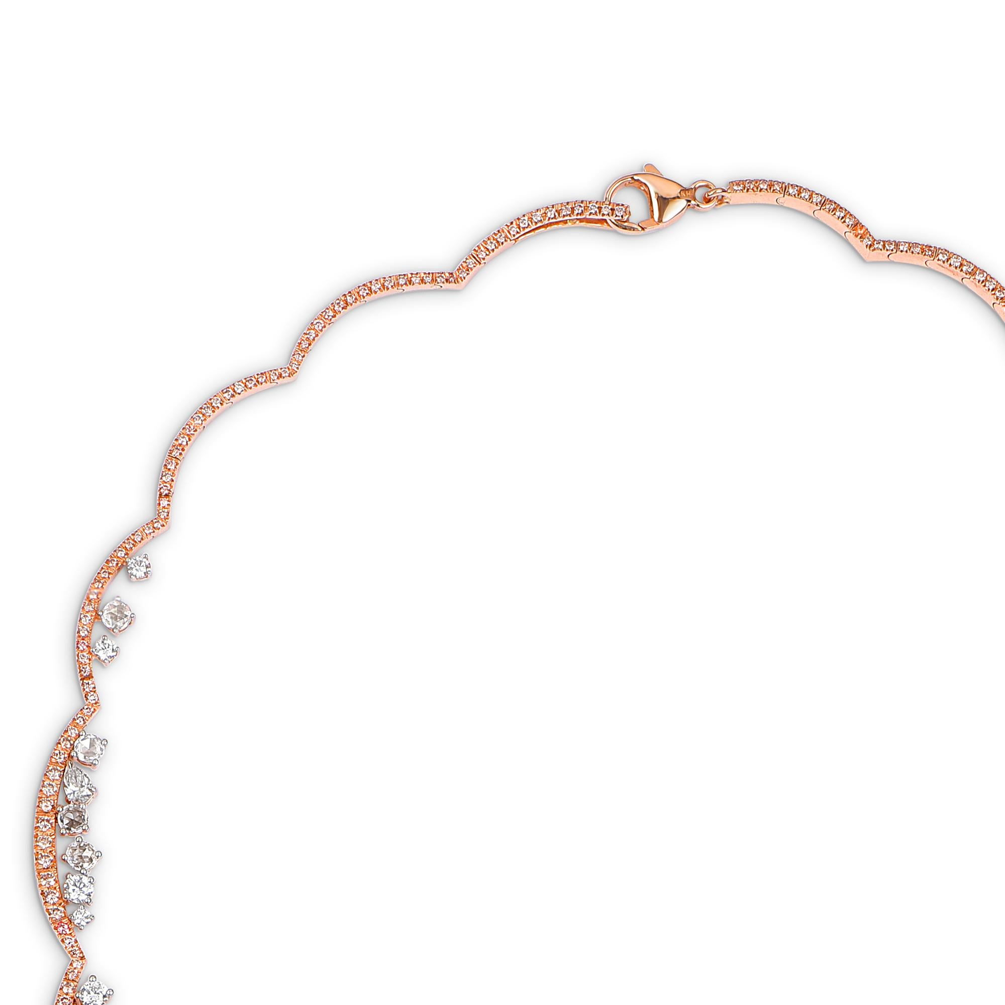 GIA-zertifizierte Halskette mit pinkem Diamanten im Brillant- und Rosenschliff, Argyle im Zustand „Neu“ im Angebot in New York, NY