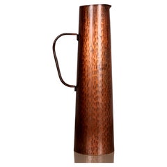 Harald Buchrucker hammerblow copper jug 1960s straight mid-century modern design