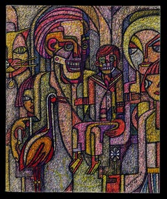 Harald Dry Schmidt (1933-1979) Mixed Media Figural Abstract