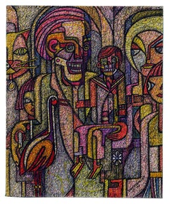 Harald Dry Schmidt (1933-1979) Mixed Media Figural Abstract