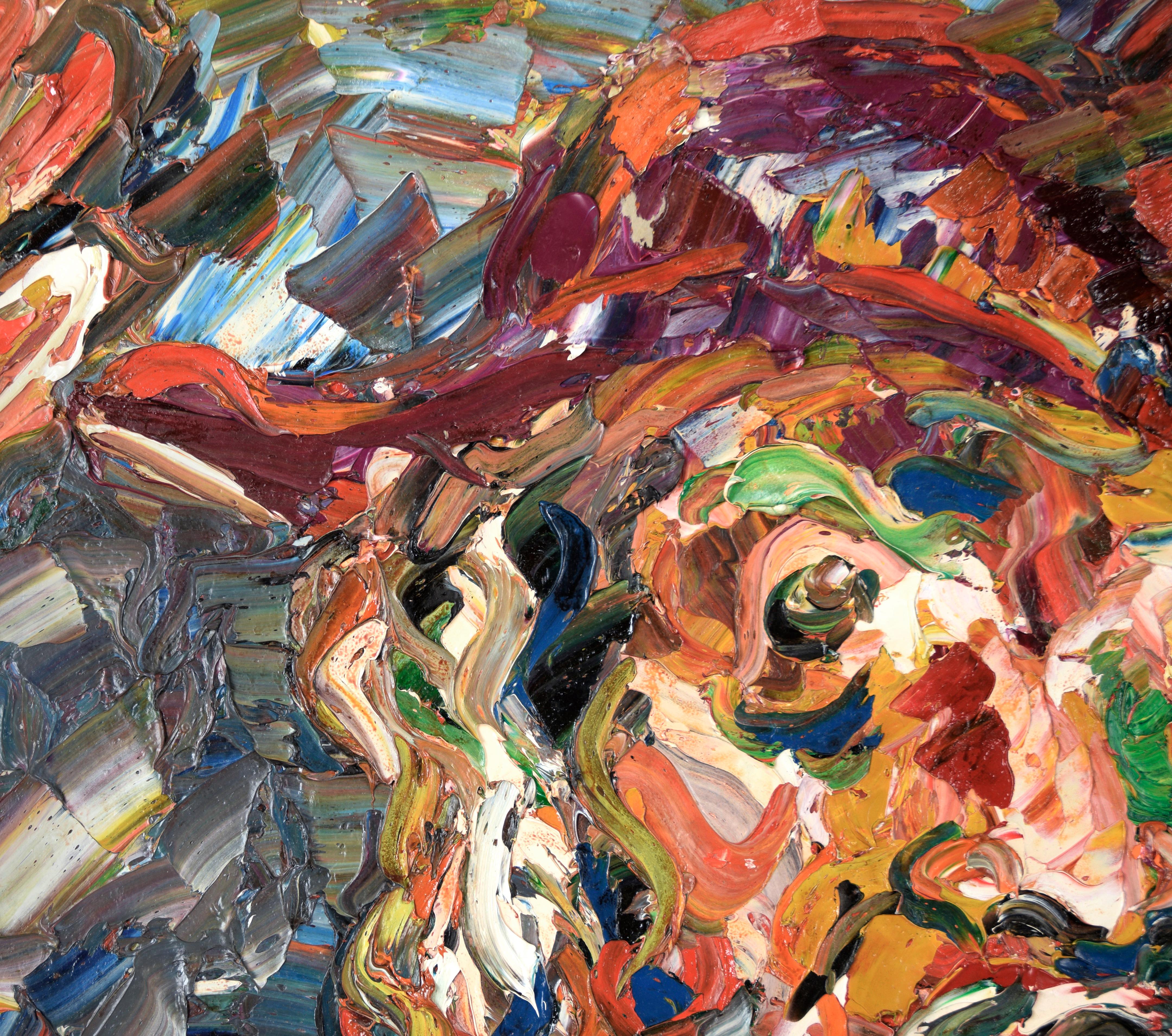 Ritratto di uomo ad impasto pesante, opera espressionista di Harald Dry Schmidt

Ritratto espressionista astratto di un uomo con la mano alzata dell'artista californiano Harald 