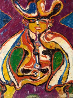 "En Guardia" Figura Expresionista con Impasto Pesado