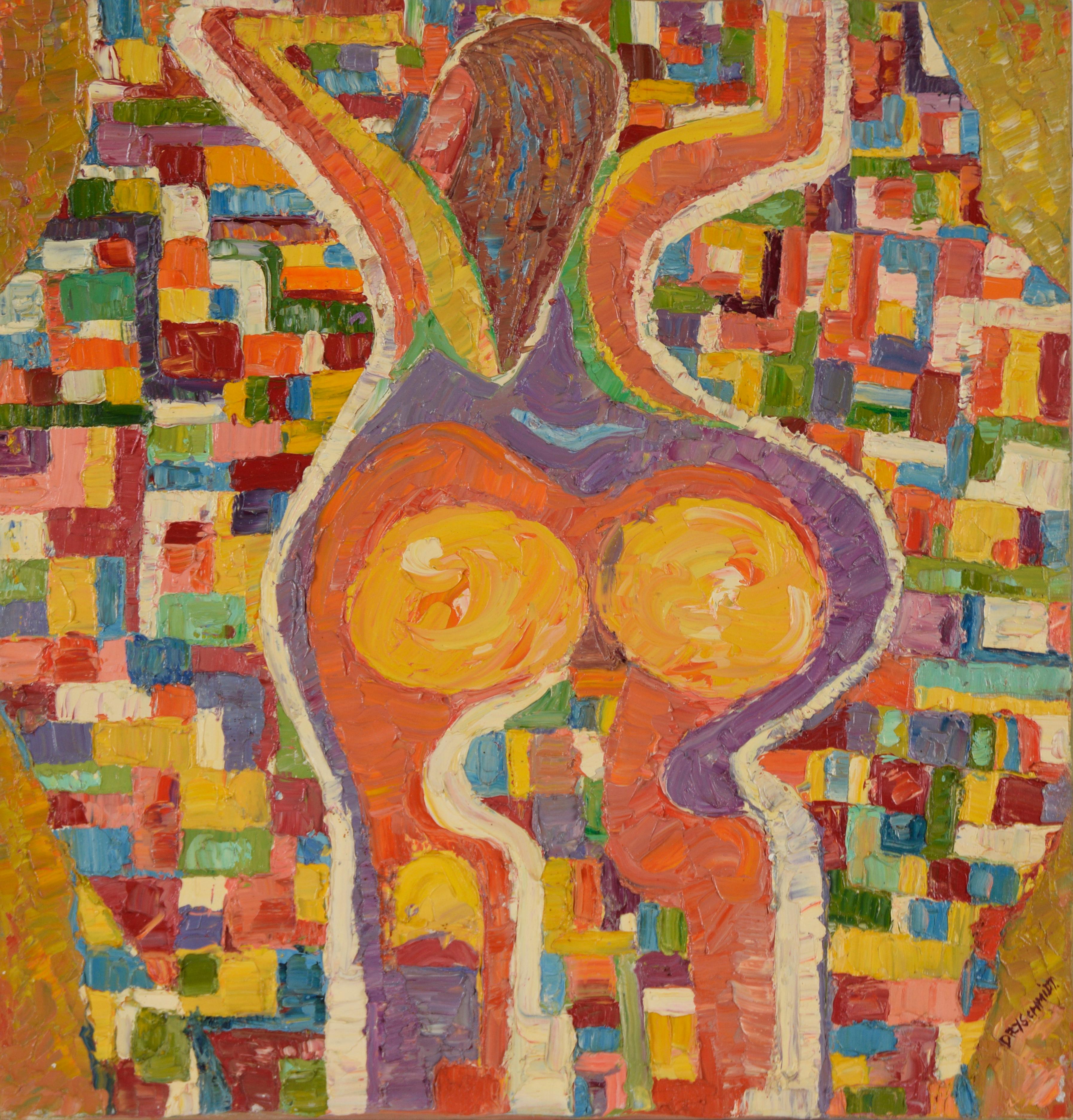 "Sulla spiaggia" - Olio originale su tela del 1976