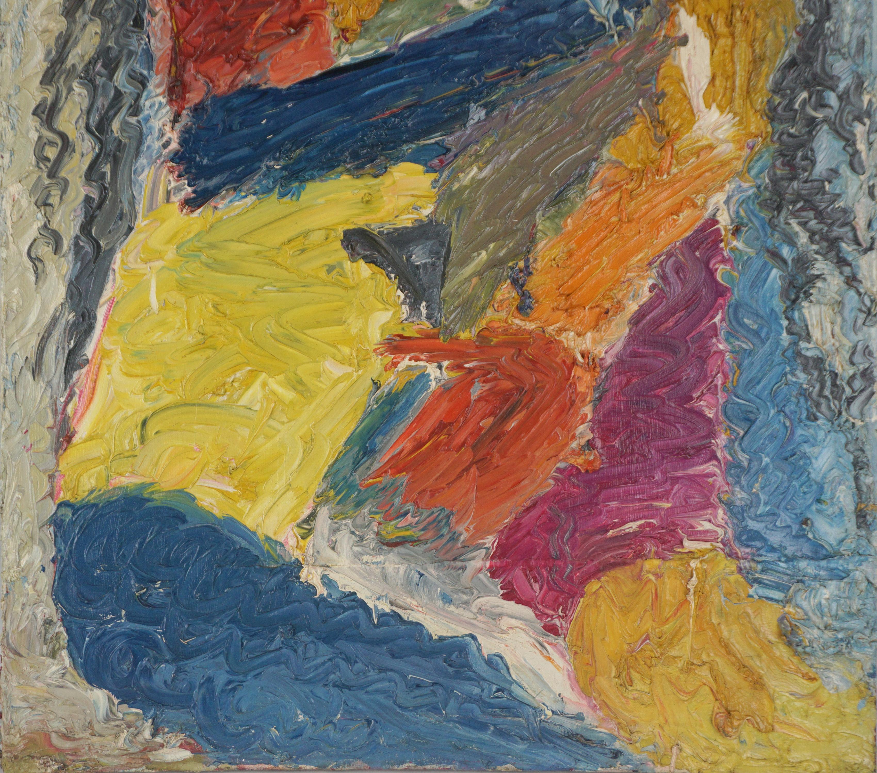 Óleo sobre lienzo original Expresionista Abstracto Pesado - 
