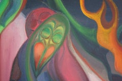 Originale Surrealista "Prima del tempo del sogno" Figurativo in pittura ad olio