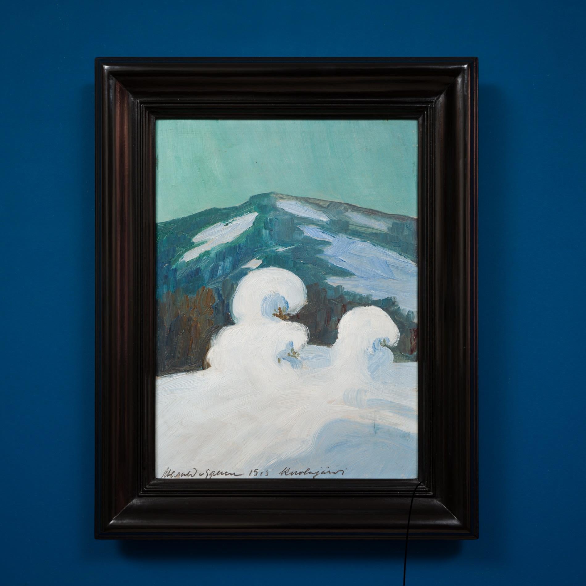 Oil Painting Lappland at Dusk by the Artist, Diplomat, and Cosmopolitan H Gallén For Sale 1