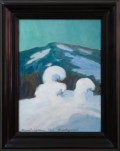 Oil Painting Lappland at Dusk by the Artist, Diplomat, and Cosmopolitan H Gallén