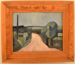 Harald Giersing, Oil on Canvas, Modernist Landscape, circa 1920