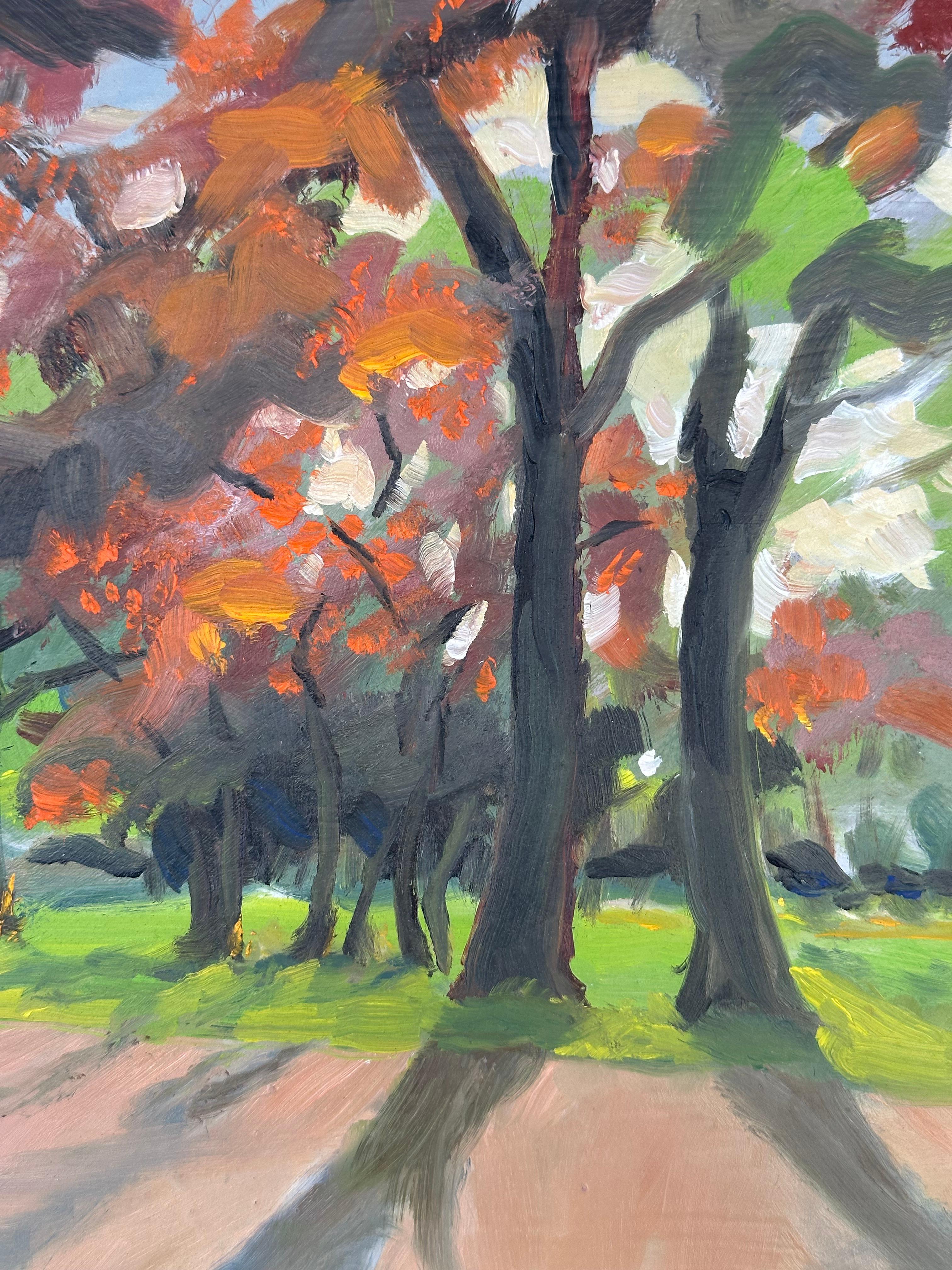 Tarde en el Parque Fairmount Pintura impresionista de Filadelfia - Painting de Harald Grote
