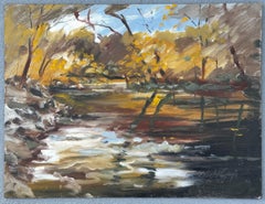 Pennypack Creek Filadelfia Pittura impressionista