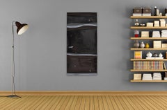 Noir River 11 (Œuvre abstraite sur papier)