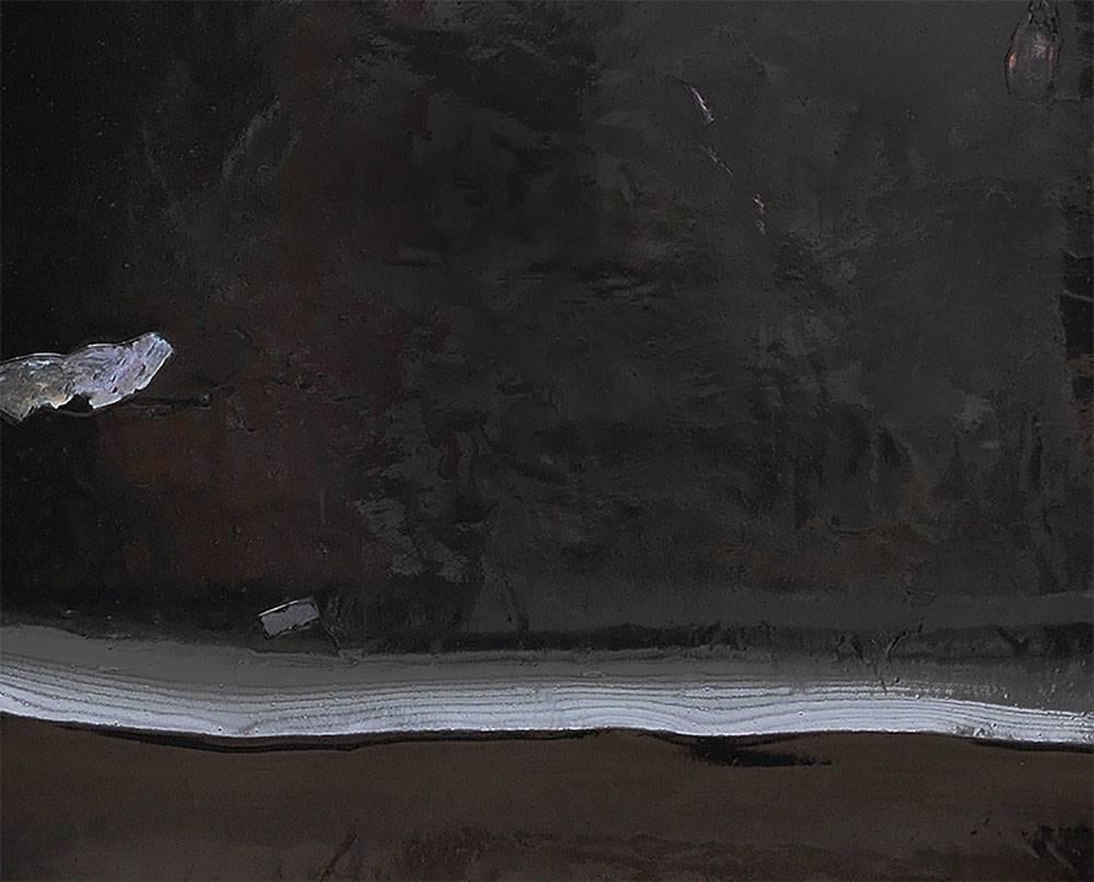 Black River 11 (opera astratta su carta) - Art Astratto di Harald Kroner 