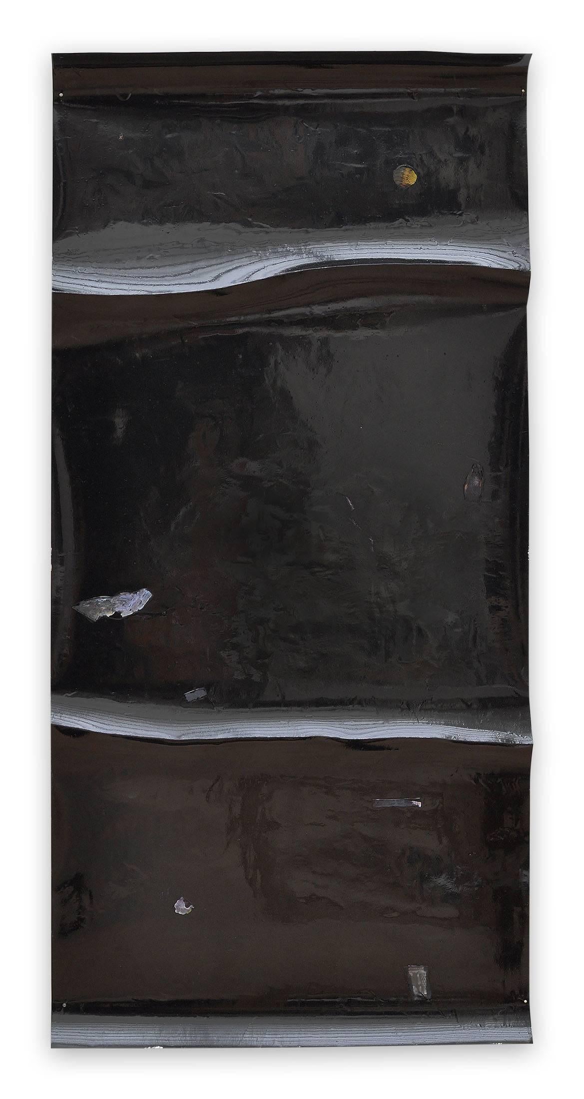 Abstract Drawing di Harald Kroner  - Black River 11 (opera astratta su carta)