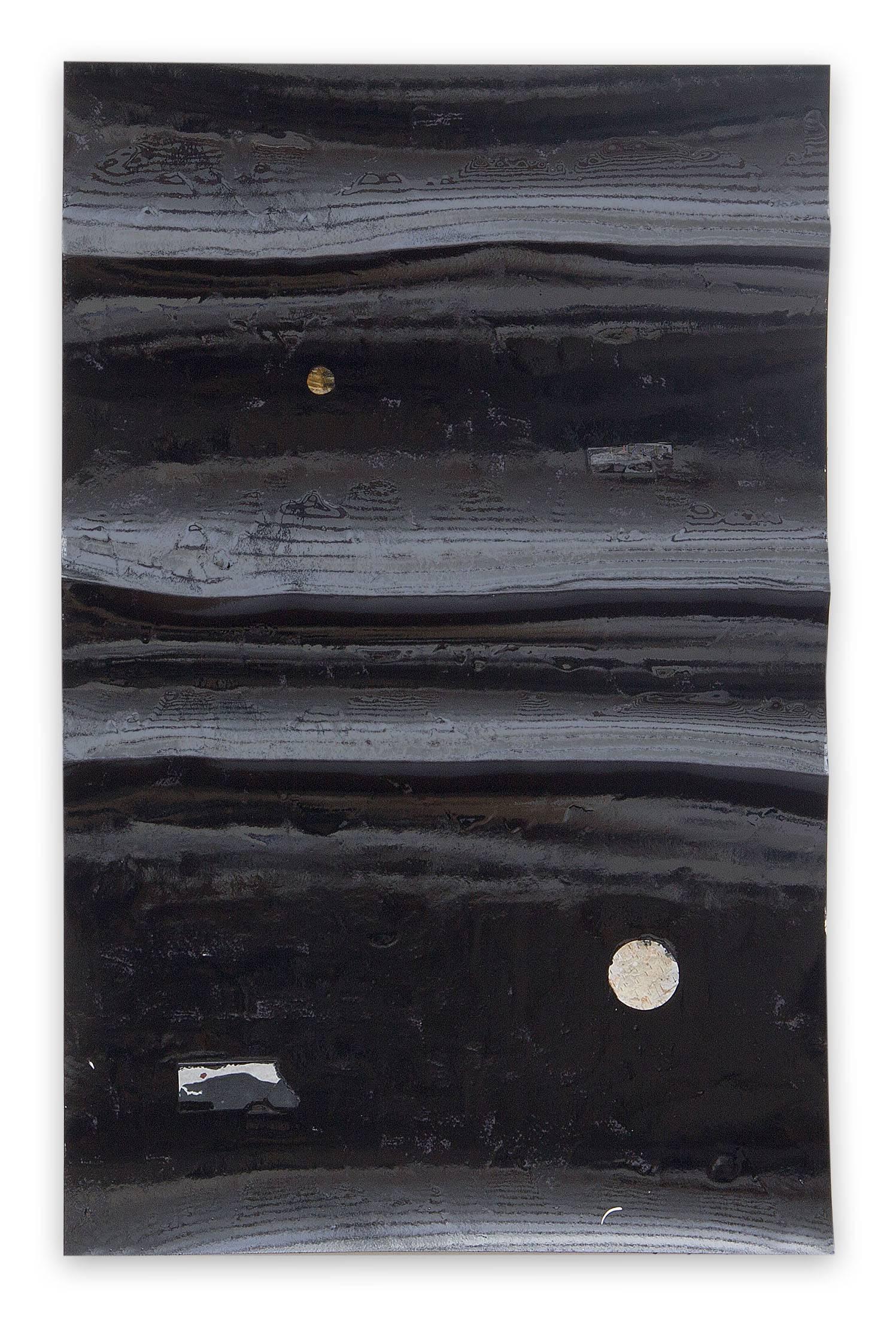 Black River 26 (opera astratta su carta)
