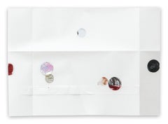 Peinture Blanche 24 (Œuvre abstraite sur papier)