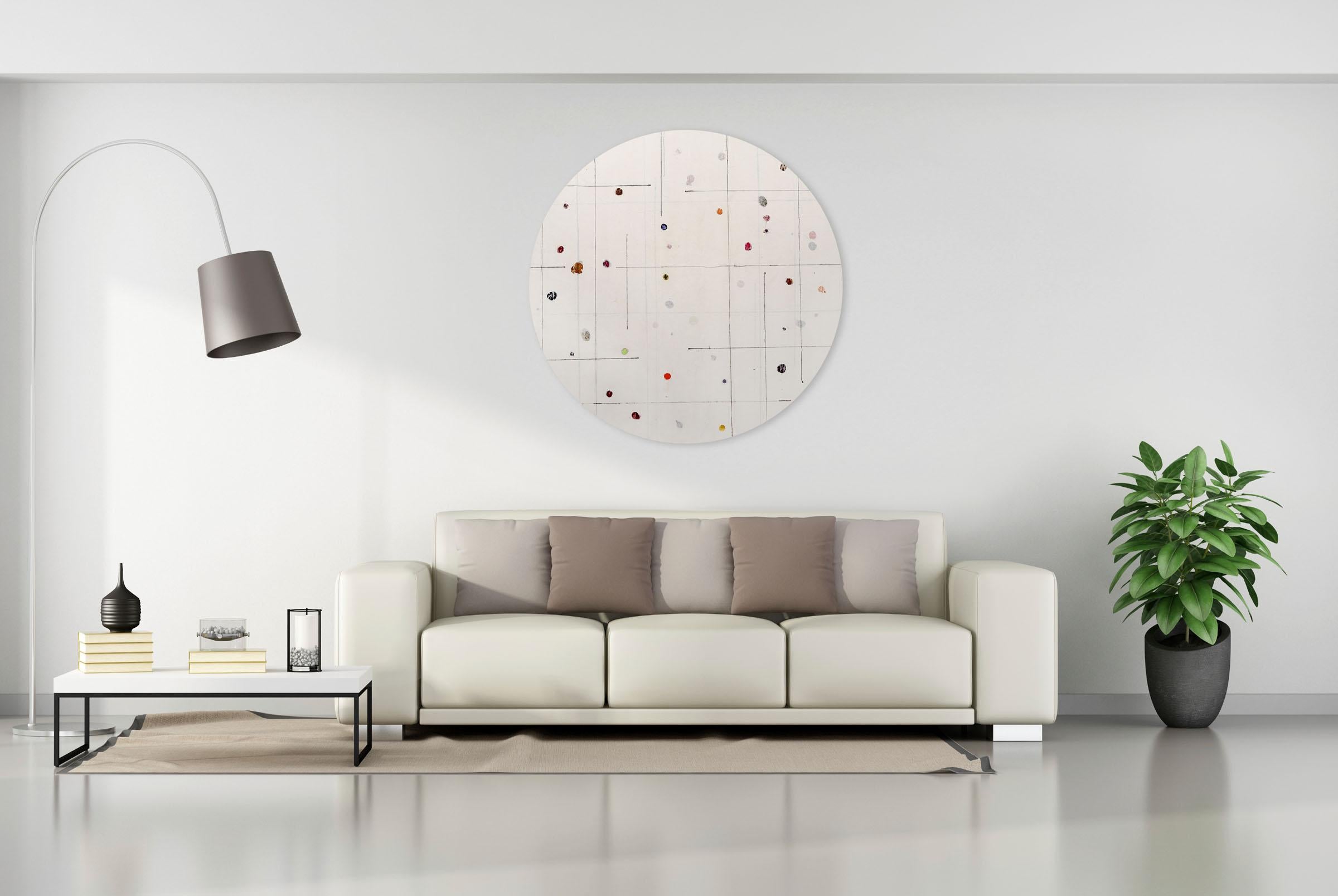 Tondo 10 (Pittura astratta) - Painting di Harald Kroner 