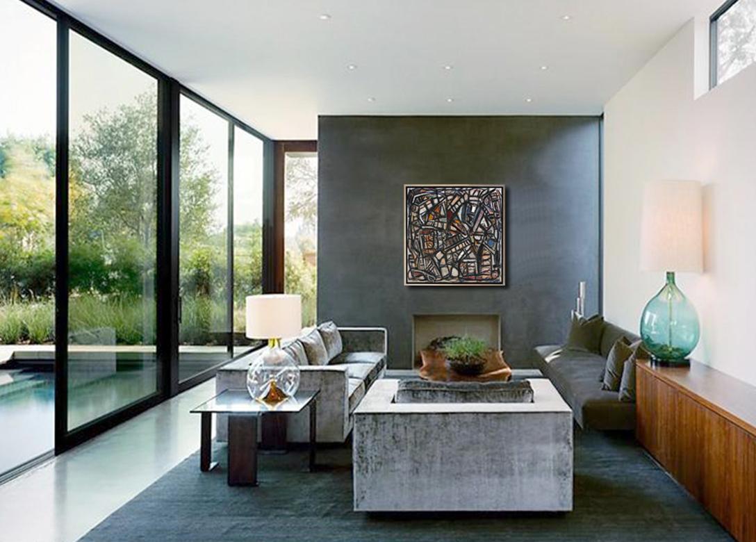 Komposition in Textur, 38x38