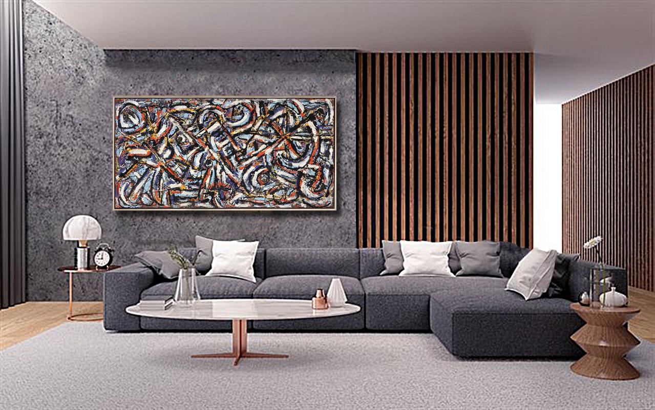 Il viaggio, 48x96, - Painting di Harald Marinius Olson