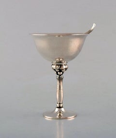 Harald Nielsen for Georg Jensen, a Set of Six Cocktail Glasses & Cocktail Picks