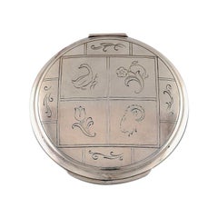 Harald Nielsen for Georg Jensen. Art deco powder box with mirror