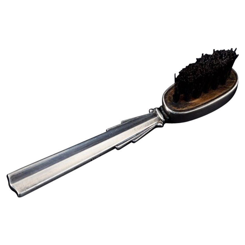 Harald Nielsen for Georg Jensen Pyramid. Rare Art Deco miniature brush.