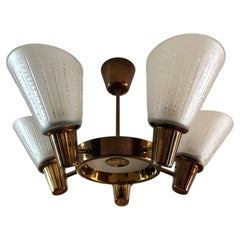 Lampadario in ottone in stile Mid-Century di Harald Notini e Uno Westerberg per Böhlmarks, 1950