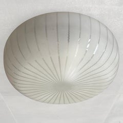 Harald Notini, Böhlmarks, ceiling lamp 11619, glass and steel, Sweden, 1940s