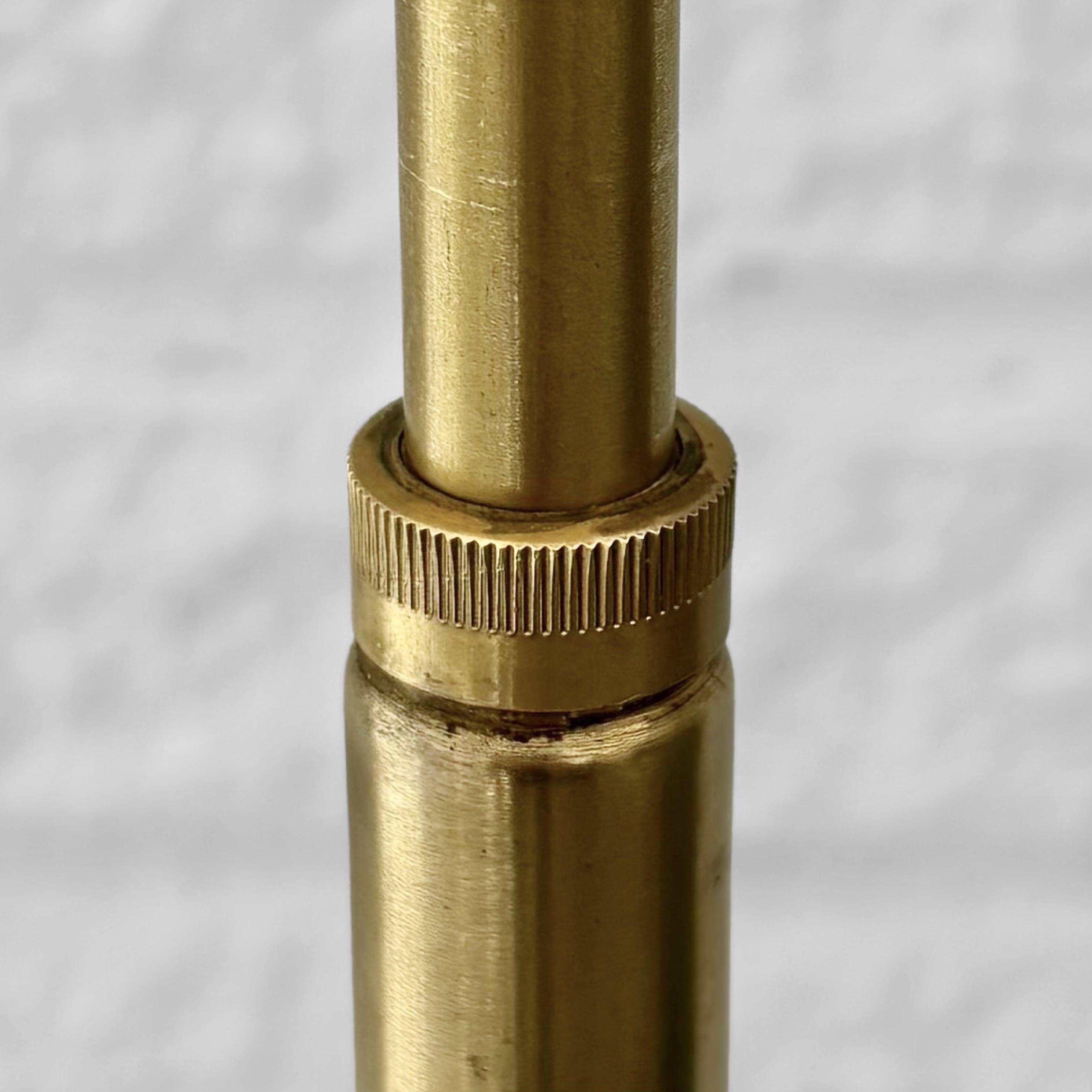 Harald Notini, Böhlmarks, table lamp 15505, brass & Steel, Sweden, 1940s For Sale 4