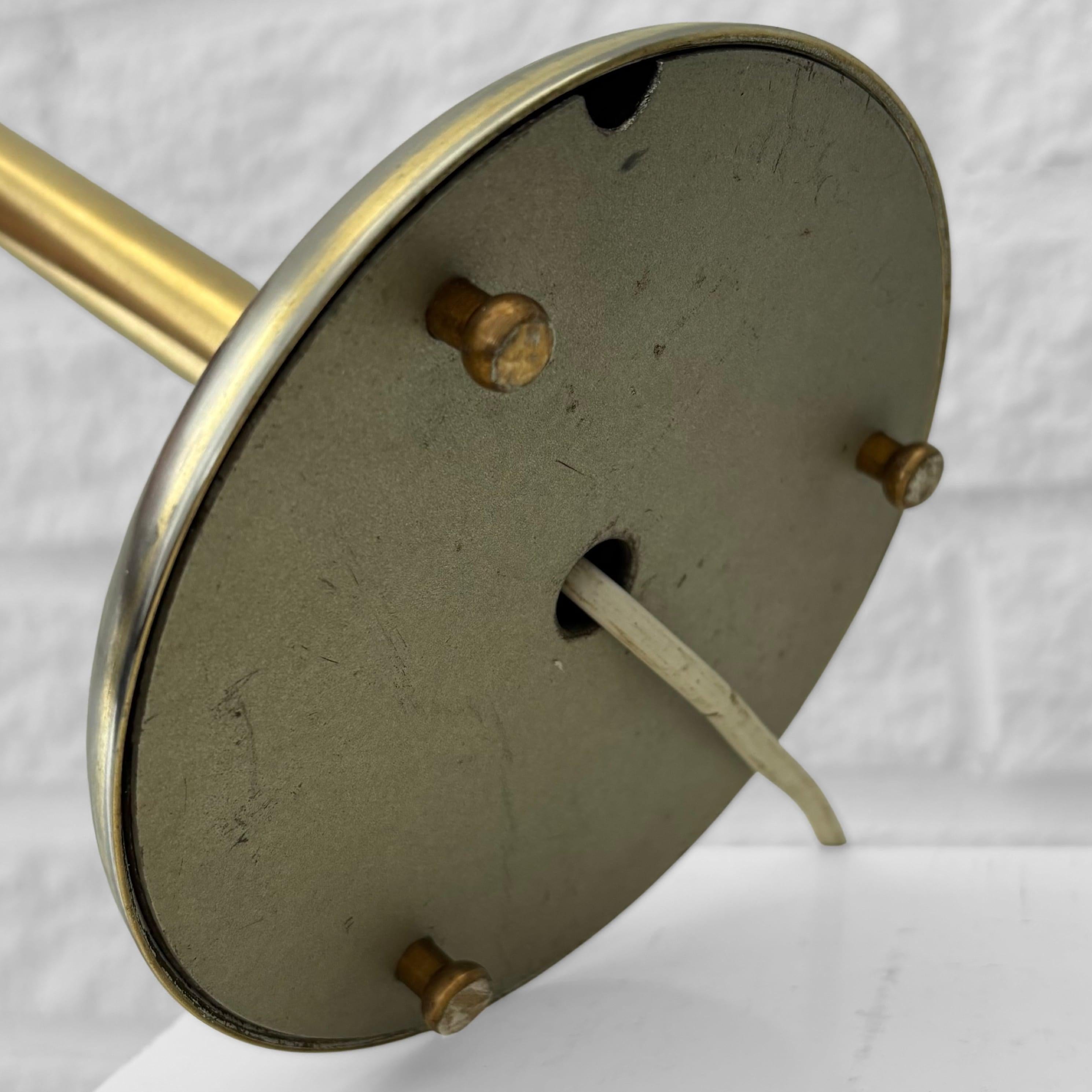 Harald Notini, Böhlmarks, table lamp 15505, brass & Steel, Sweden, 1940s For Sale 5
