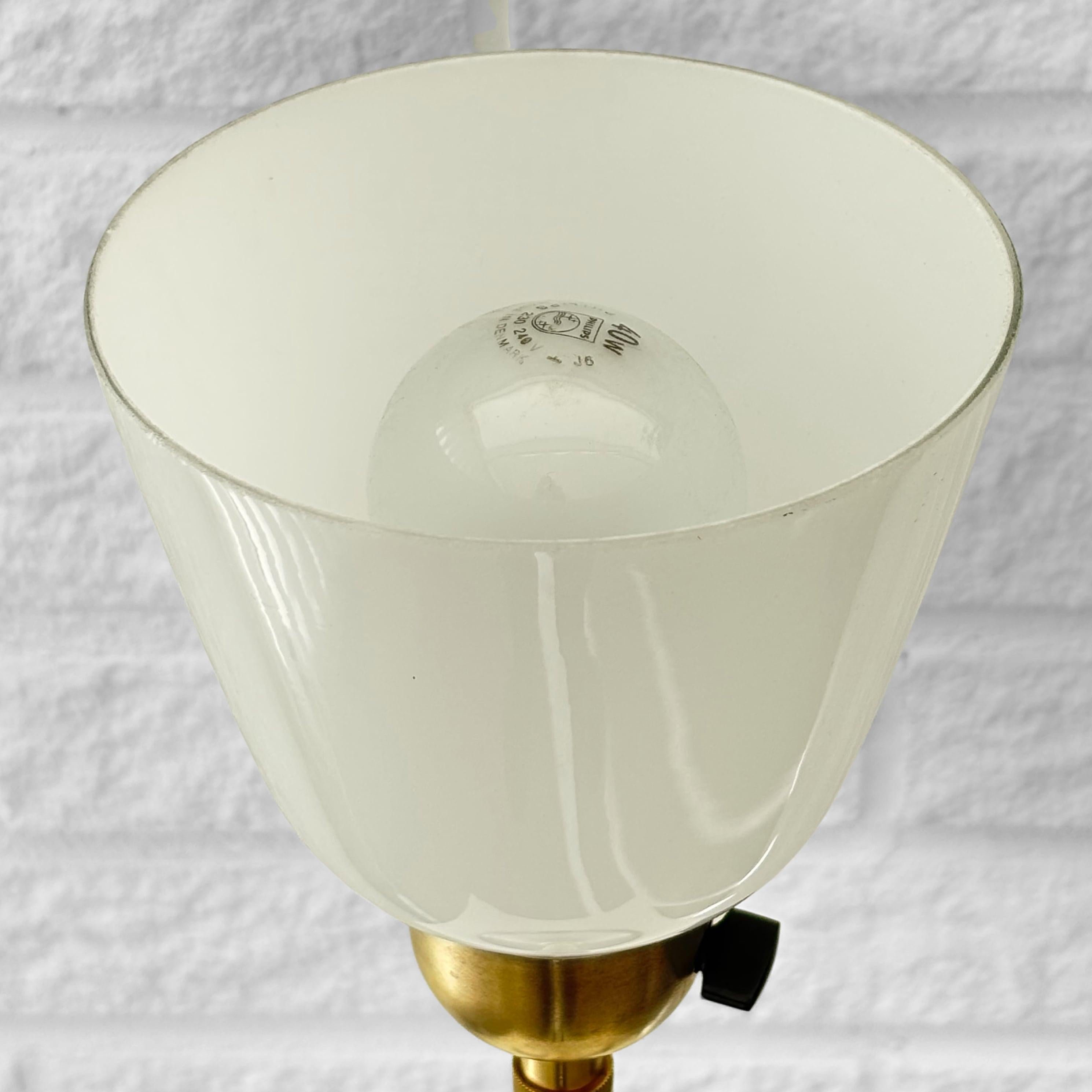 Harald Notini, Böhlmarks, table lamp 15505, brass & Steel, Sweden, 1940s For Sale 1