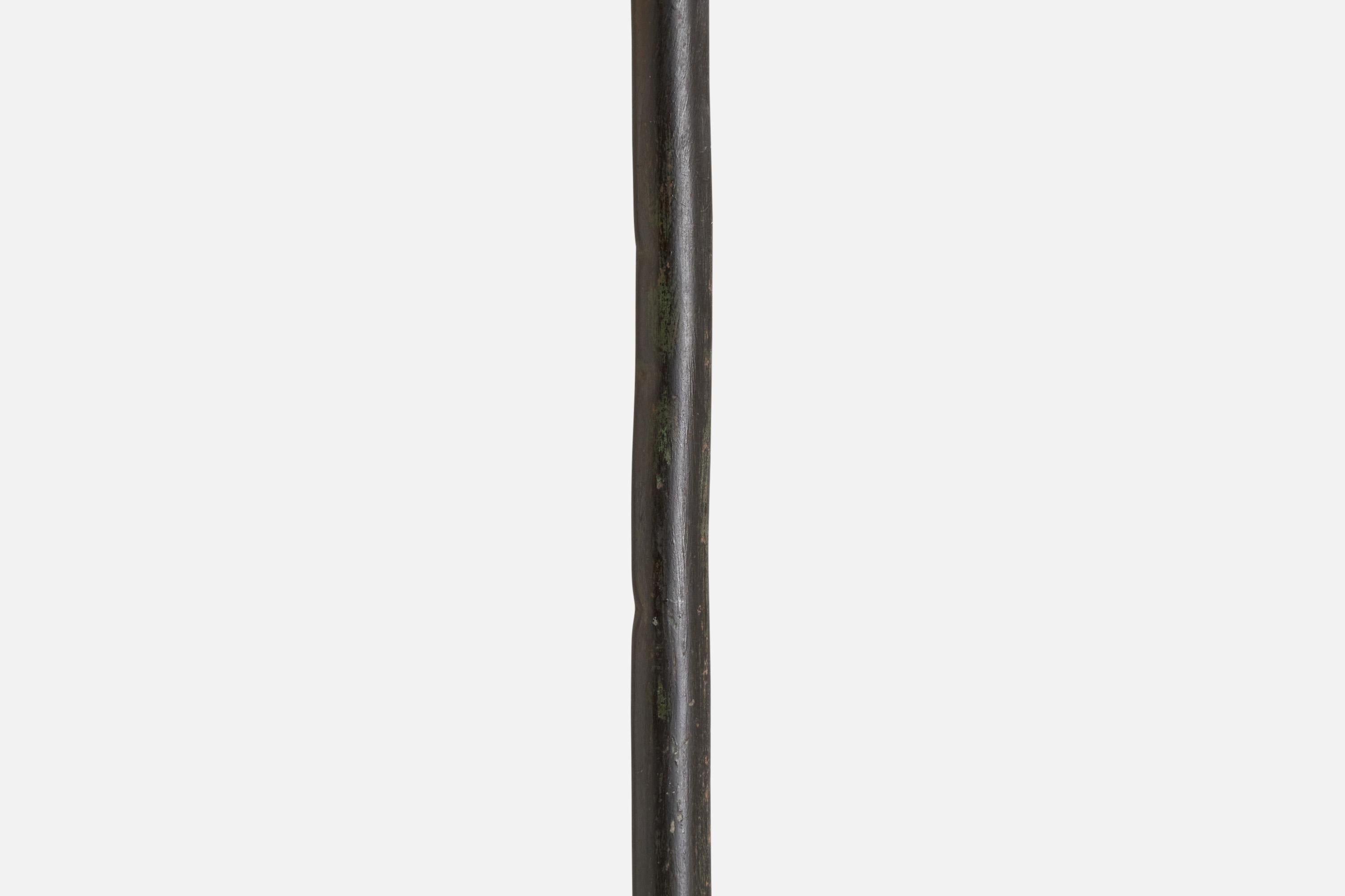 Harald Notini, Floor Lamp, Wrought Iron, Rattan, Sweden, 1930s For Sale 1