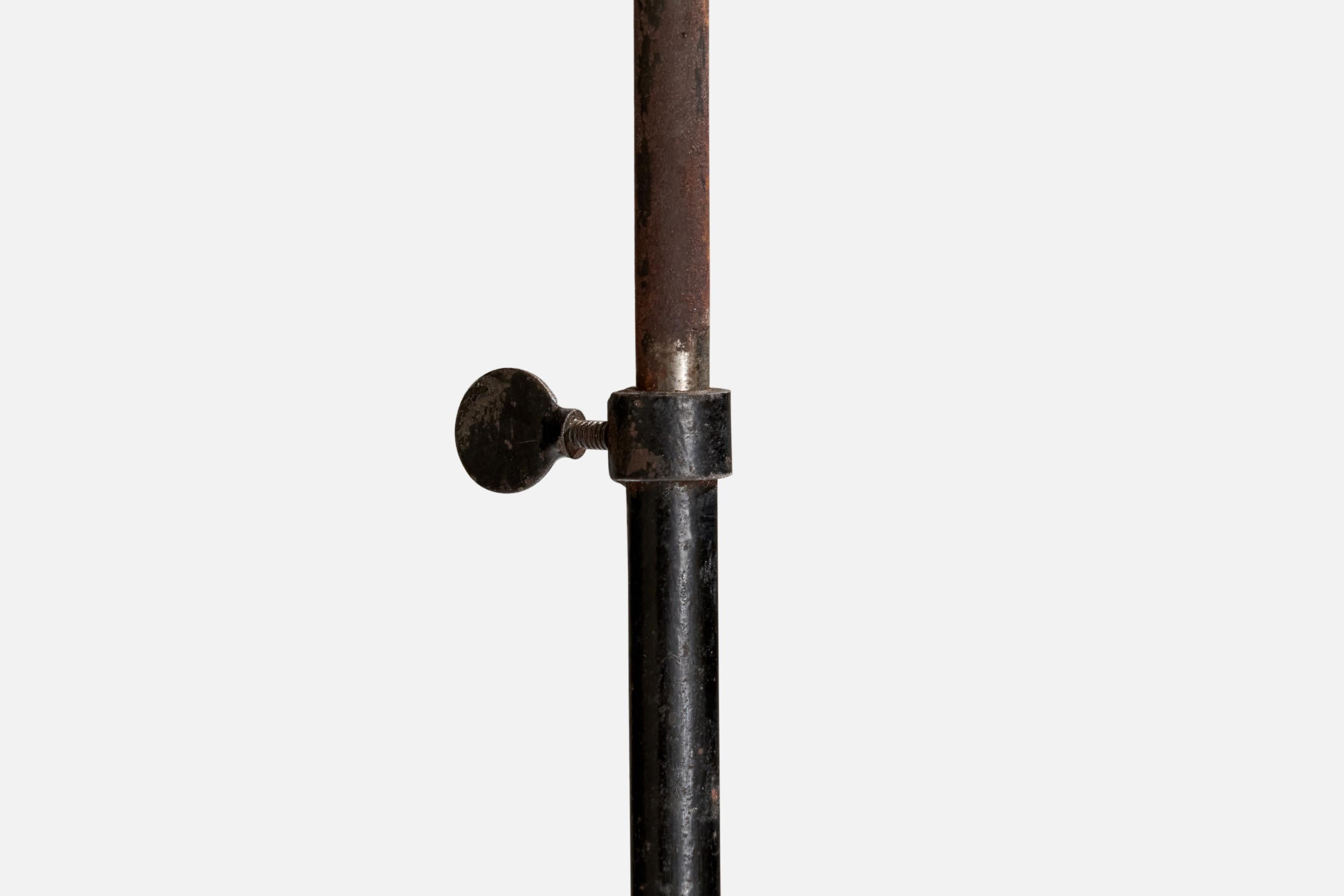 Harald Notini, Floor Lamps, Wrought Iron, Rattan, Sweden, 1930s 2