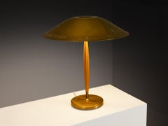 Harald Notini for Arvid Böhlmarks Lampfabrik '15277' Table Lamp in Brass and Elm