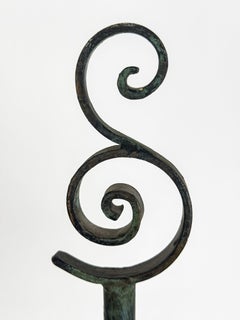 Harald Notini, modelo 15101, lámpara de pie de hierro forjado para Böhlmarks, Suecia, década de 1930