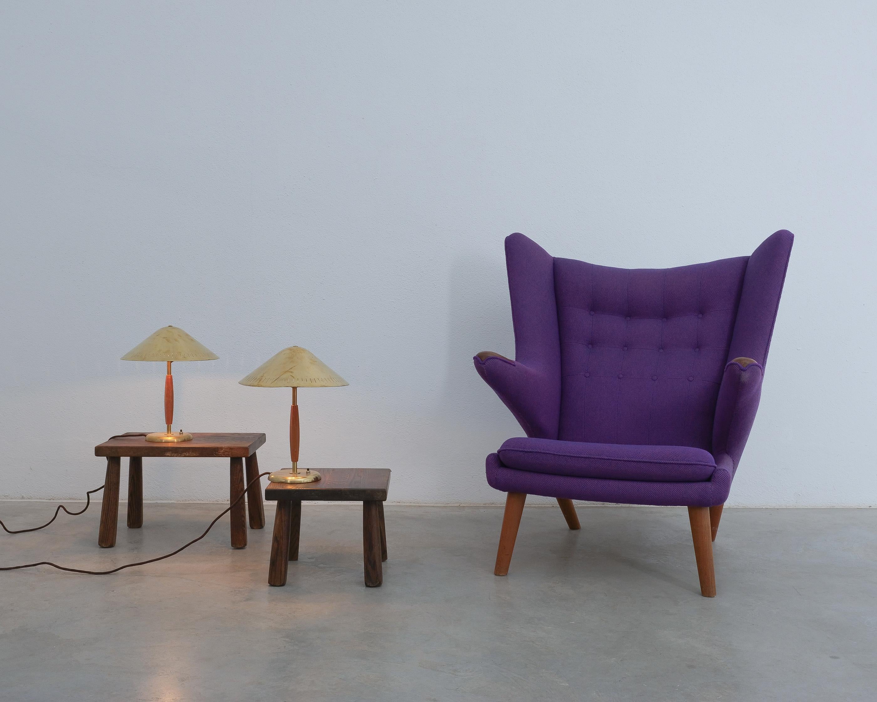 Harald Notini Pair Table Lamps Brass Böhlmarks, Sweden, 1940s For Sale 6