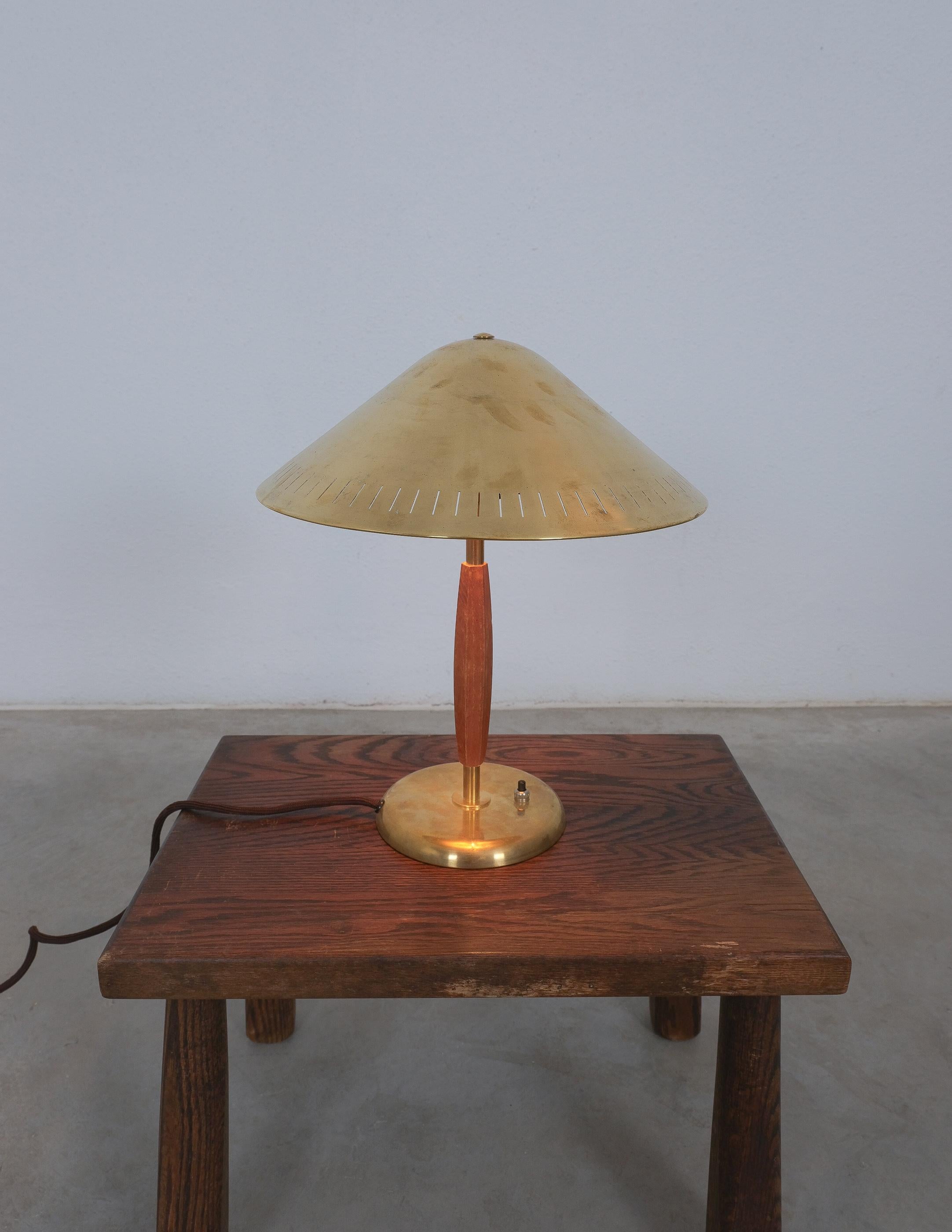 Harald Notini Pair Table Lamps Brass Böhlmarks, Sweden, 1940s For Sale 2