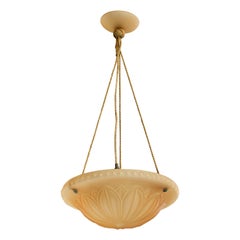 Harald Notini, Pendant Light, Glass, Rope, Sweden, 1930s