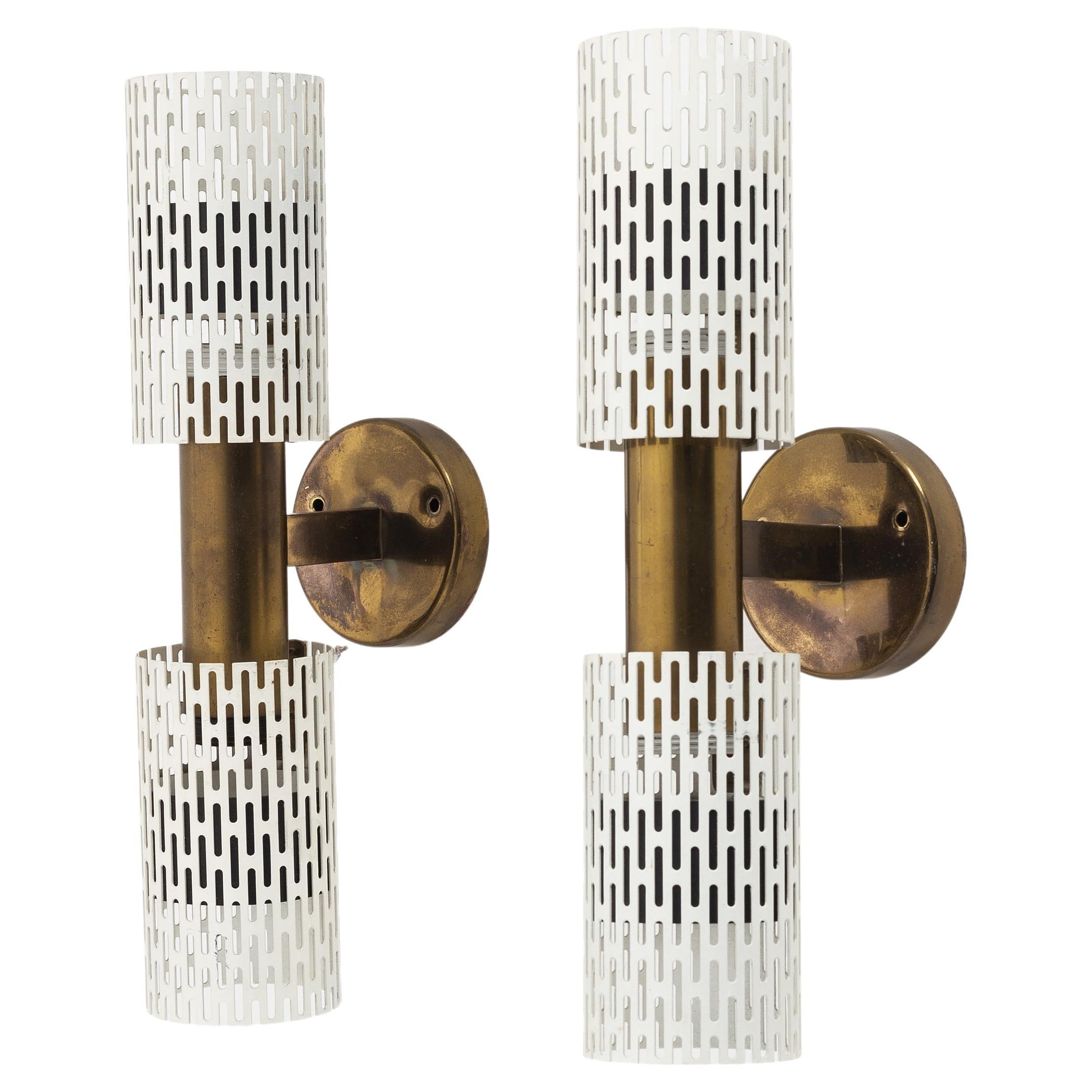 Harald Notini Rare Pair of Sconces Model 11262 for Bohlmarks, 1950
