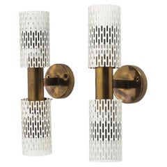 Raro par de apliques Harald Notini Modelo 11262 para Bohlmarks, 1950