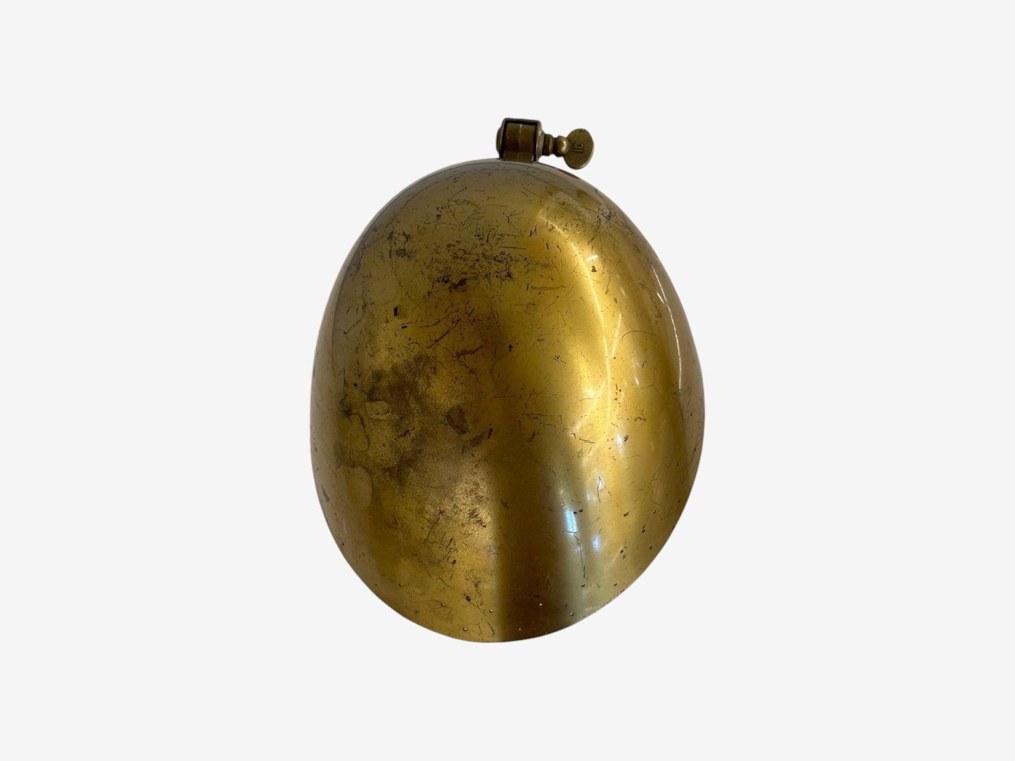 Harald Notini, Swedish Modern, Patinated Brass, Wood, Rare Table Lamp, 1930s For Sale 1