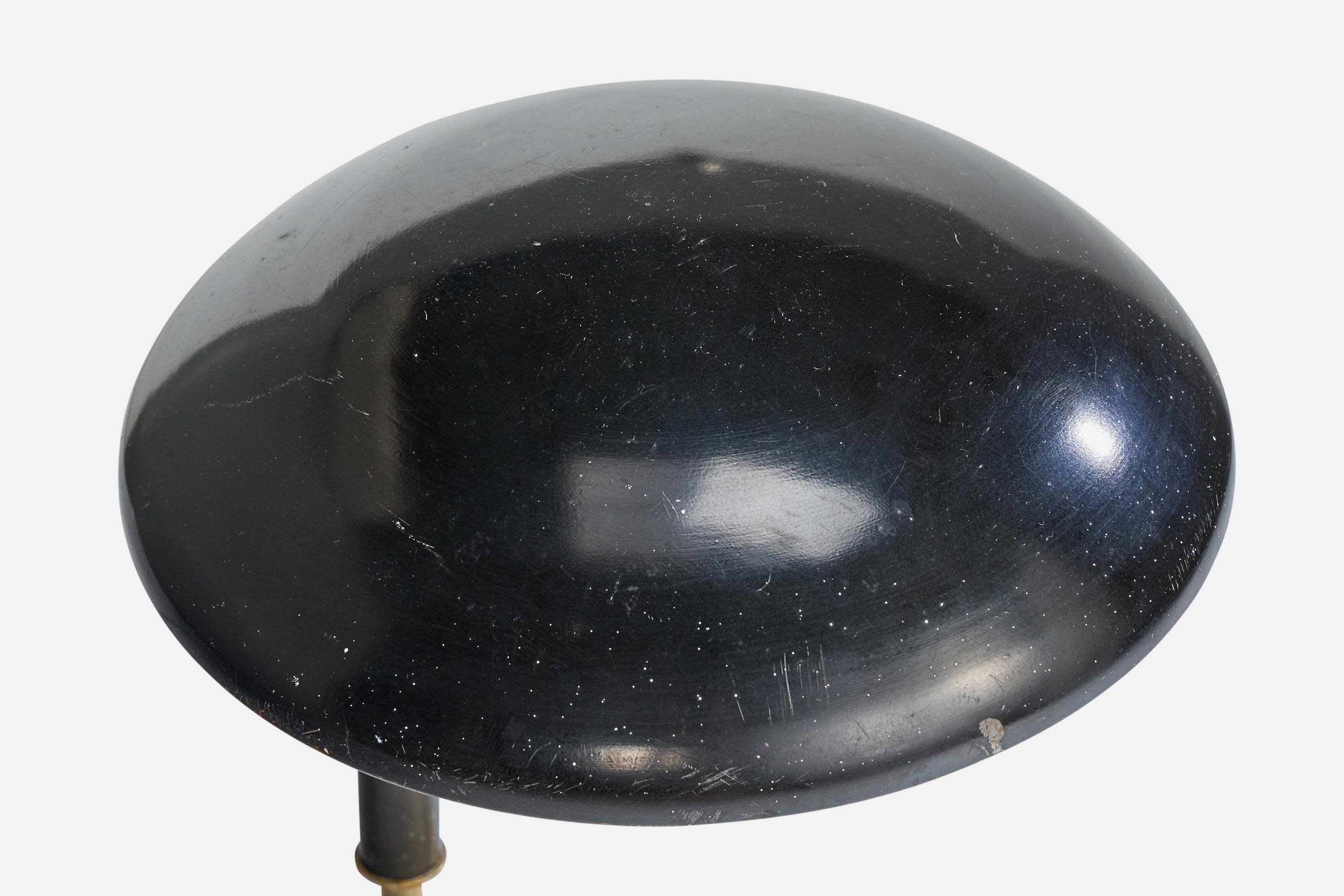 Mid-20th Century Harald Notini, Table Lamp, Metal, Sweden, 1930s For Sale