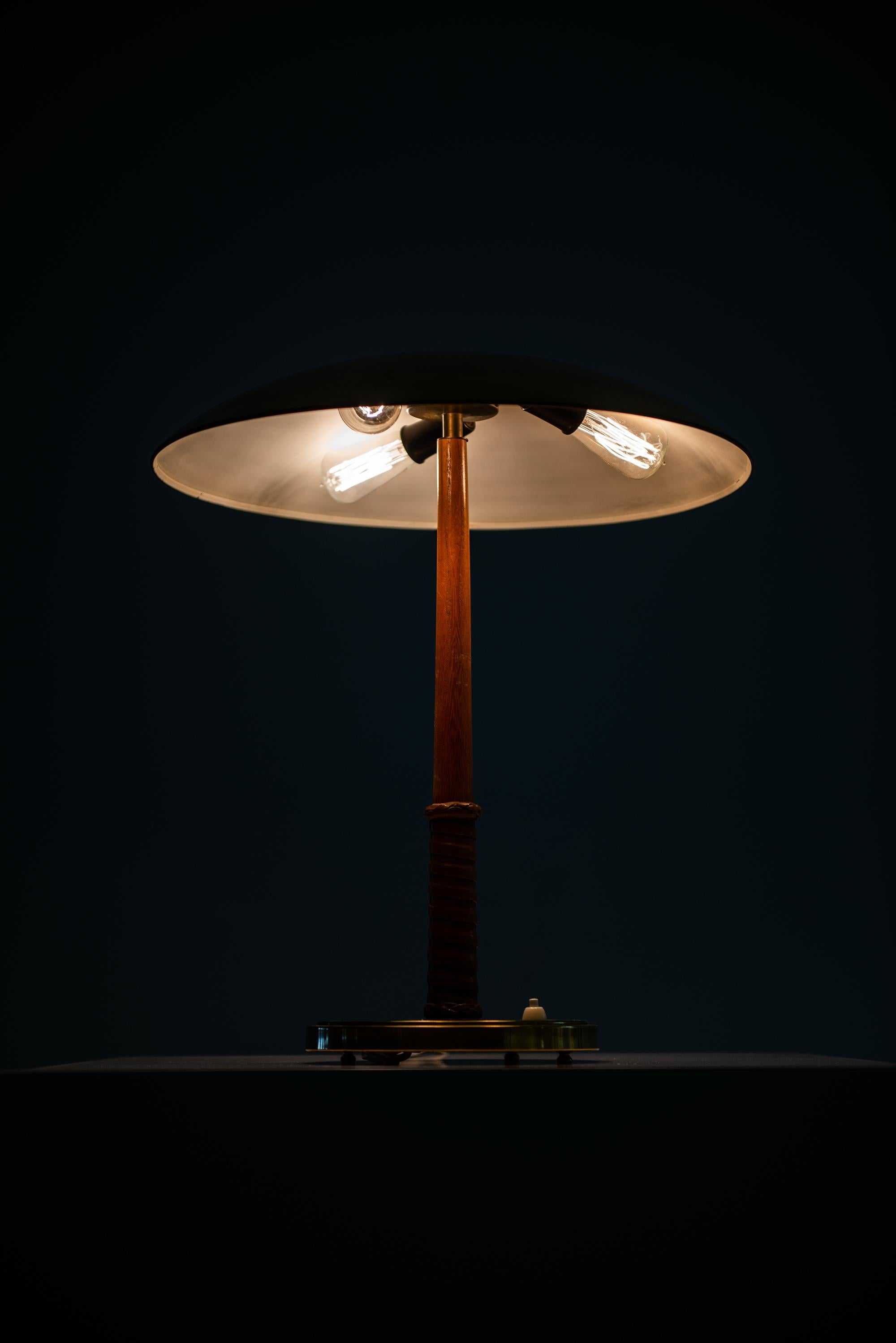 Teak Harald Notini Table Lamp Produced by Böhlmarks in Sweden