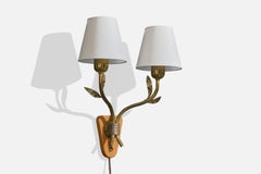 Harald Notini, applique murale, laiton, Wood, Fabrice, Suède, années 1950