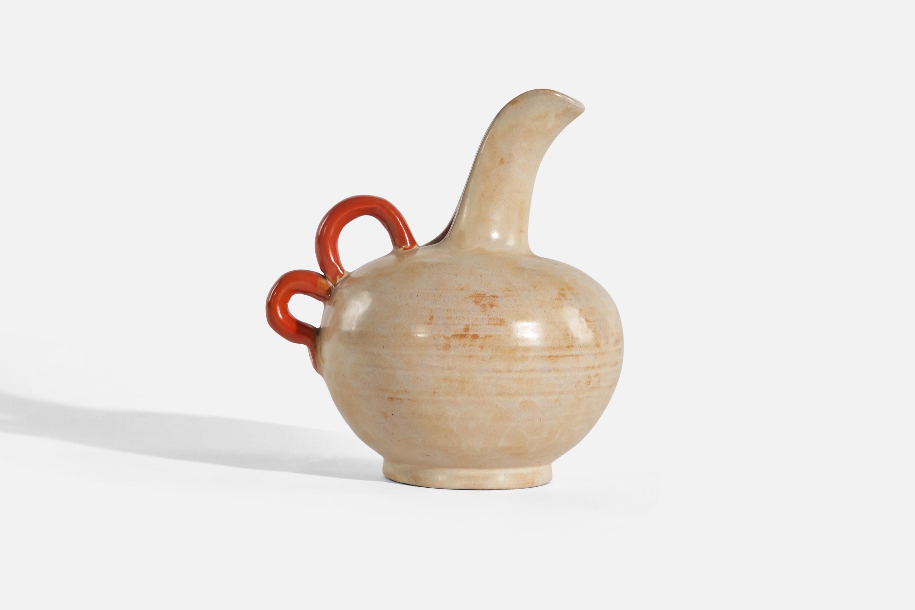 Swedish Harald Östergren, Vase, Glazed Earthenware, Upsala-Ekeby, Sweden, 1930s For Sale