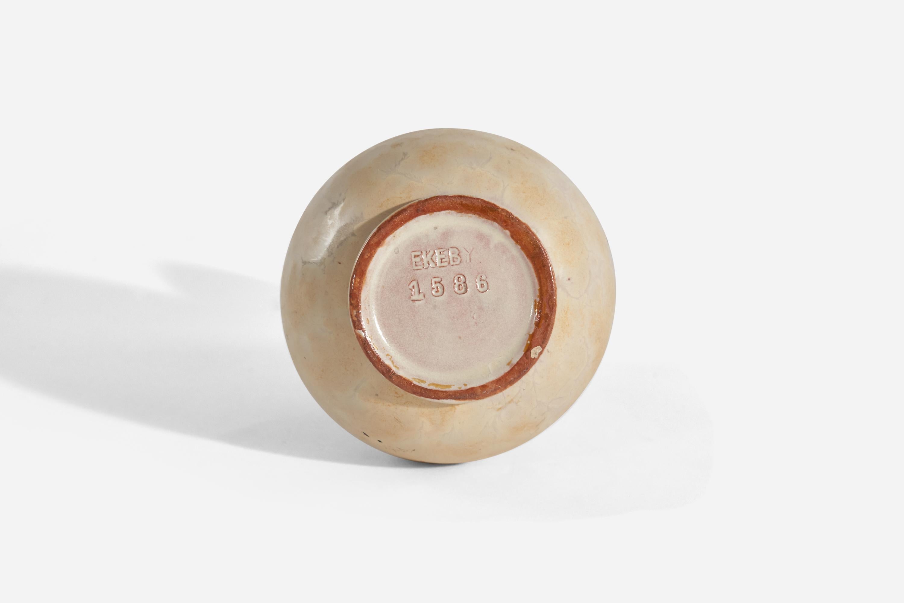 Harald Östergren, Vase, Glazed Earthenware, Upsala-Ekeby, Sweden, 1930s In Good Condition For Sale In High Point, NC