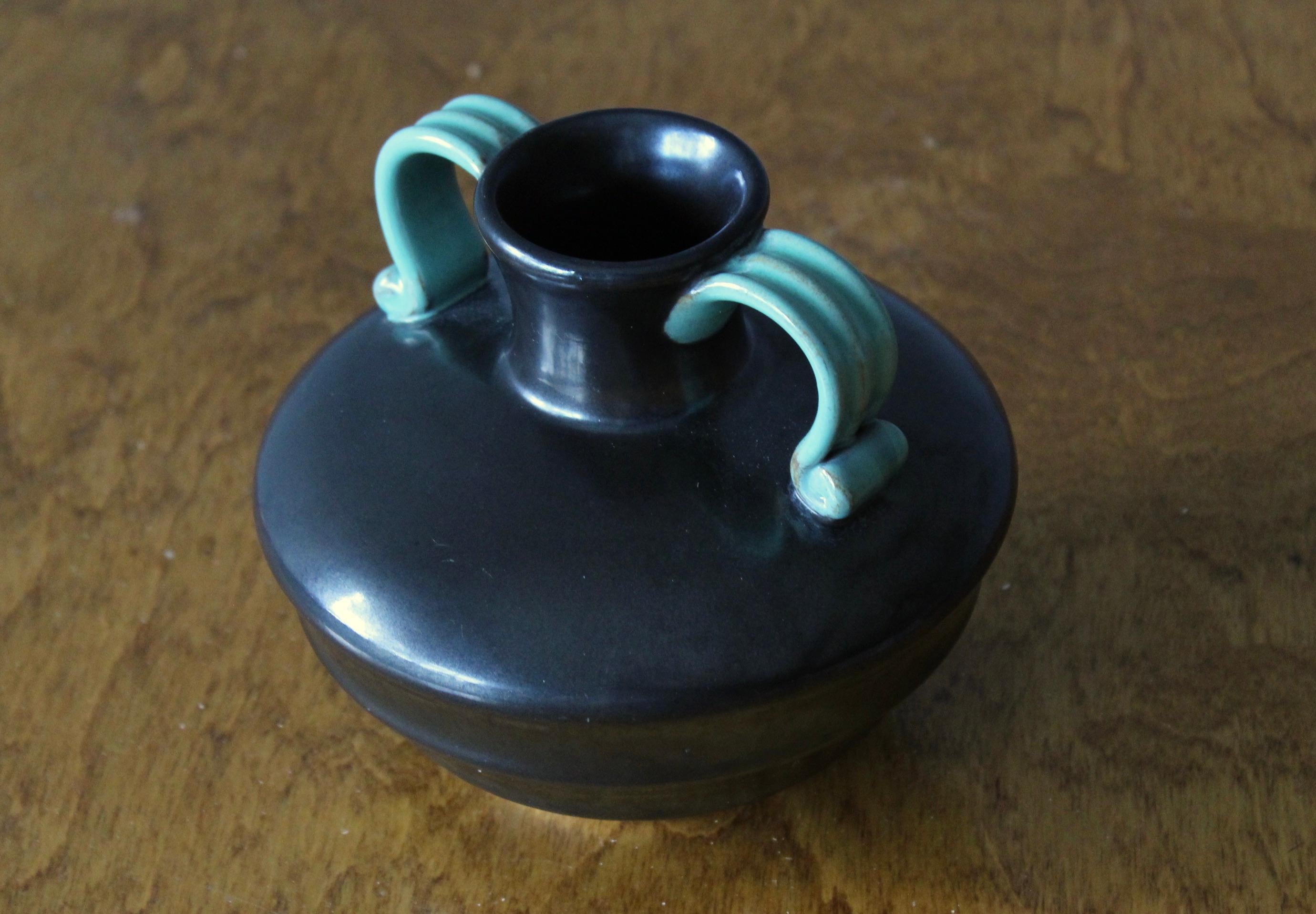 Swedish Harald Östergren, Vase, Glazed / Painted Ceramic, Upsala-Ekeby, Sweden, 1930s