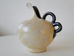 Harald Ostergren-Vase glasiert  Bemaltes Steingut Keramik Upsala Ekeby  Schweden