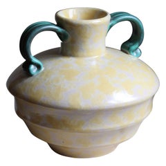 Harald Östergren, Vase, Glazed / Painted Stoneware, Upsala-Ekeby, Sweden, 1930s Harald Östergren, Vase, Glazed / Painted Stoneware, Upsala-Ekeby, Sweden, 1930s