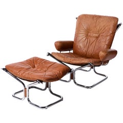 Harald Relling "Wing" Chair and Ottoman for Westnofa